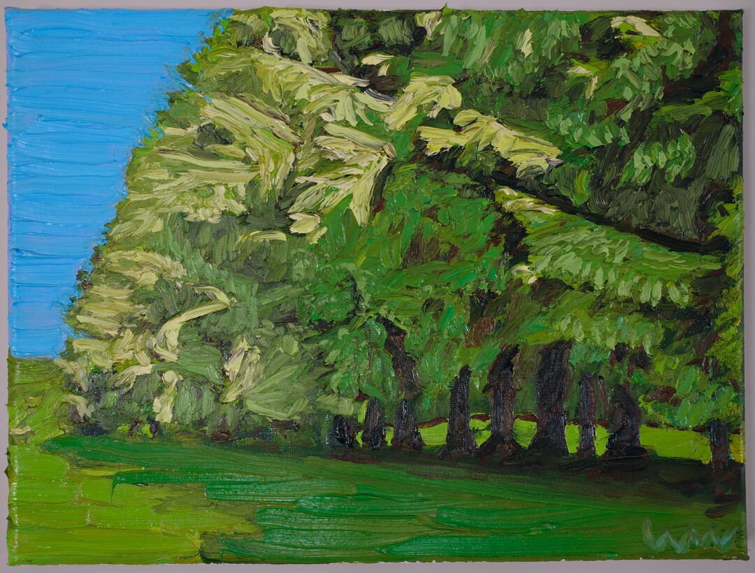 Impasto, impressionist, landscape painting,